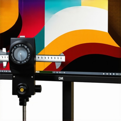 Technician using calibration tools to adjust a curved ultrawide monitor for optimal color accuracy.