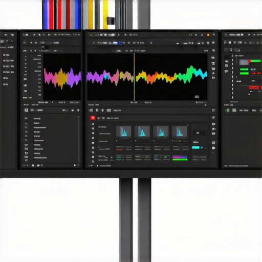 A detailed view of an ultrawide monitor showing multiple windows arranged for multitasking.