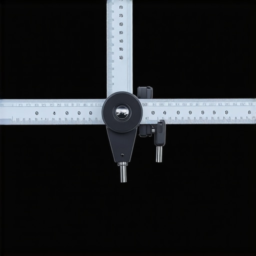 Person using calibration equipment on a curved ultrawide monitor